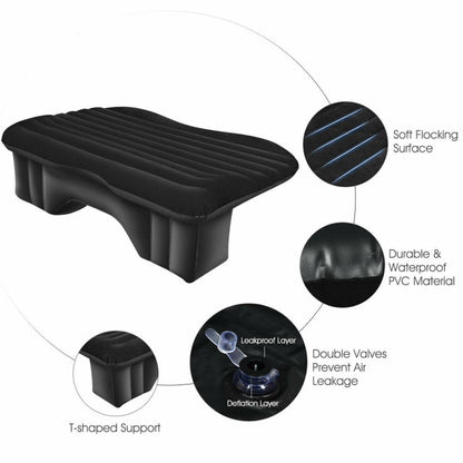 Professional title: "Premium Inflatable Backseat Flocking Mattress for Car SUV Travel with Pump"