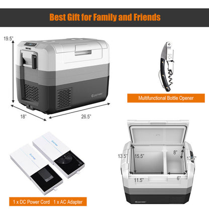 Professional title: "58-Quart Portable Electric Cooler for Camping and Car Use"