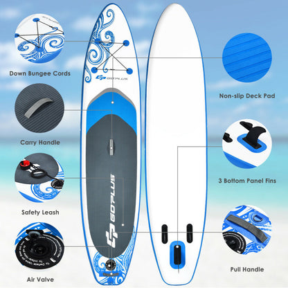 Professional title: "10.6-Foot Inflatable Stand-Up Paddle Board with Carry Bag"