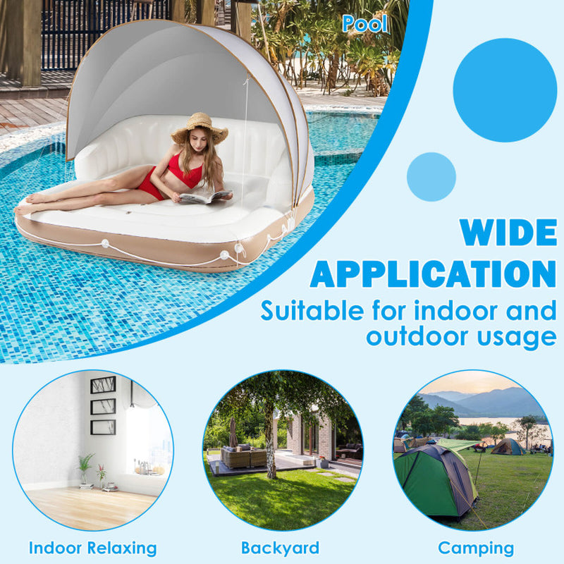 Professional title: "Premium Inflatable Pool Float Lounge for Relaxing and Swimming"