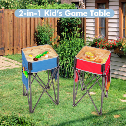 Professional title: "Set of 2 Folding Camping Tables with Spacious Storage Sink Ideal for Picnics"