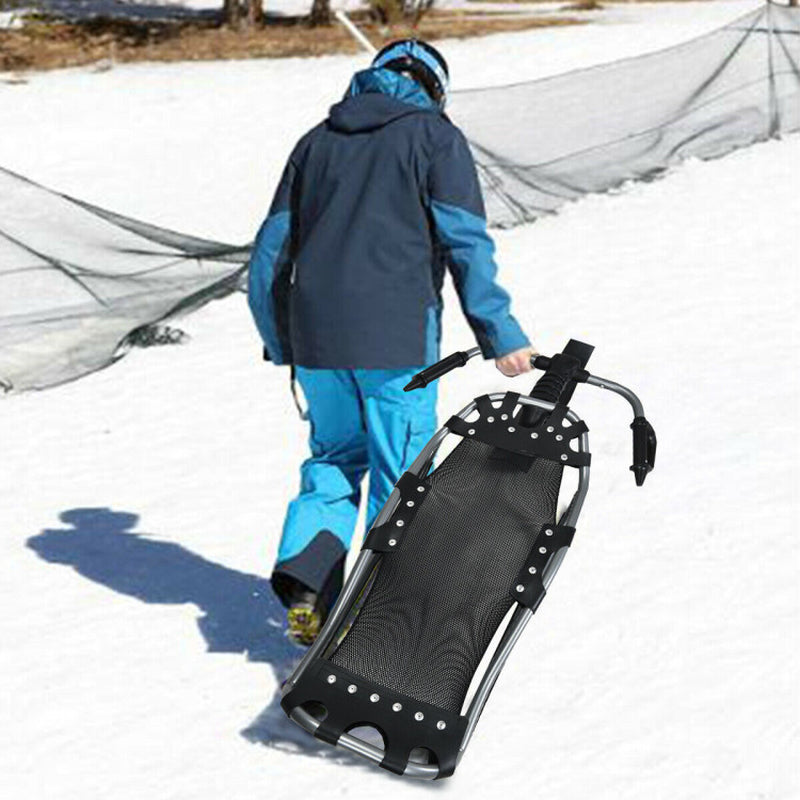 Professional title: "Snow Racer Sled with Enhanced Grip Handles and Comfortable Mesh Seat"