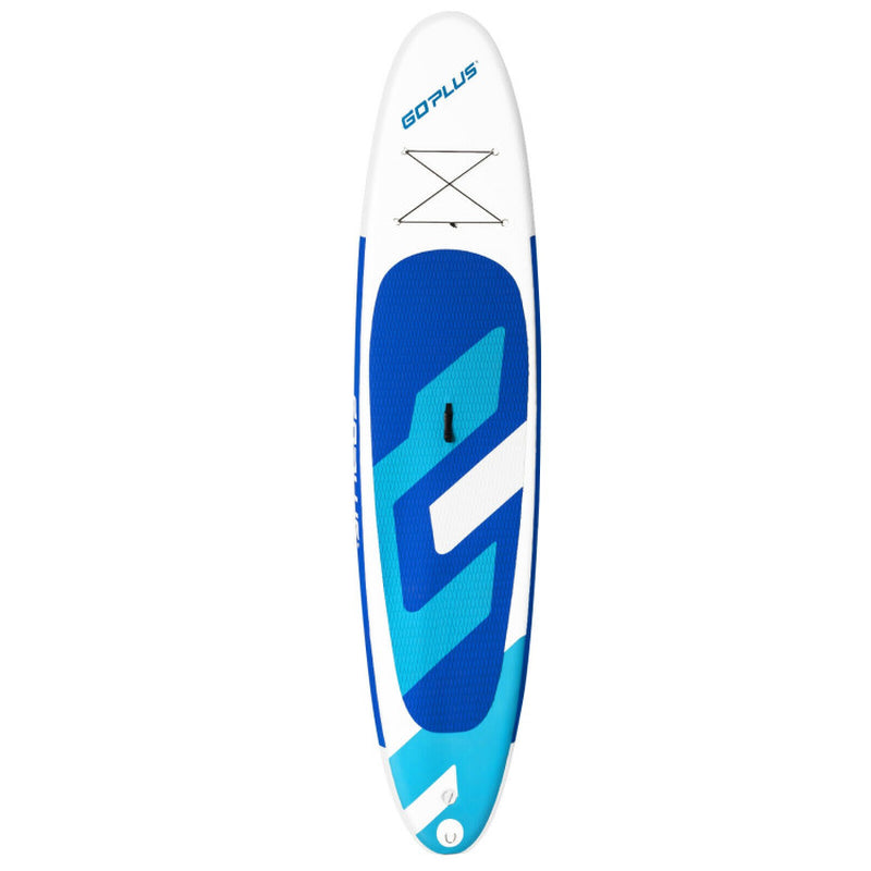 Professional title: ```11-Foot Inflatable Stand-Up Paddle Board Set with Aluminum Paddle - Light Blue```