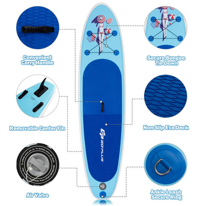 Professional title: ```10-Foot Inflatable Stand-Up Paddle Board Set with Adjustable Paddle and Pump```