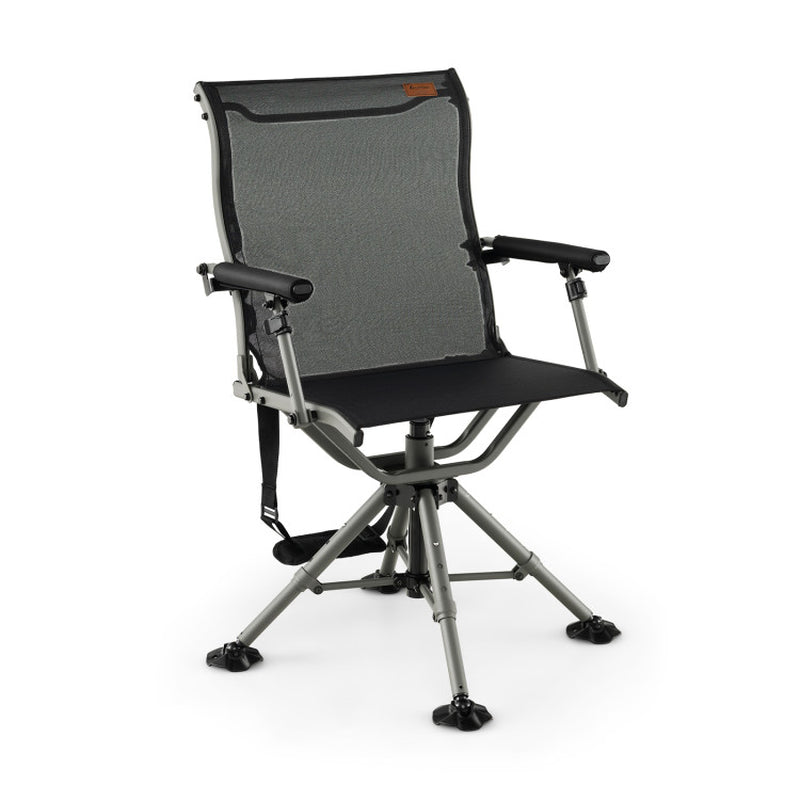 Professional title: "Black 360 Degree Silent Swivel Hunting Chair"