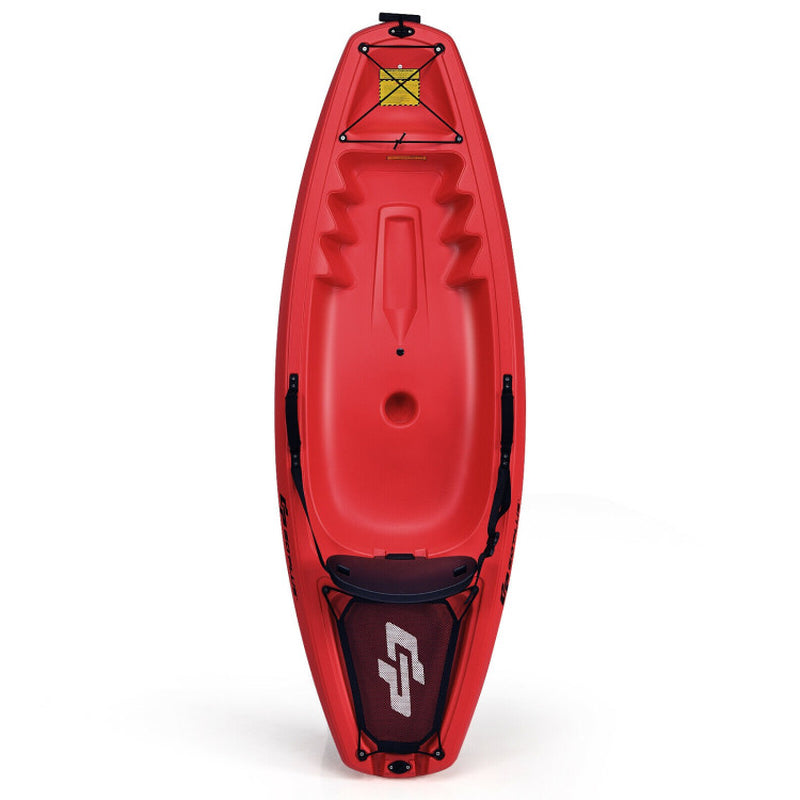 Professional title: "Youth Kids Kayak - 6 Feet with Folding Backrest, Bonus Paddle - Red"