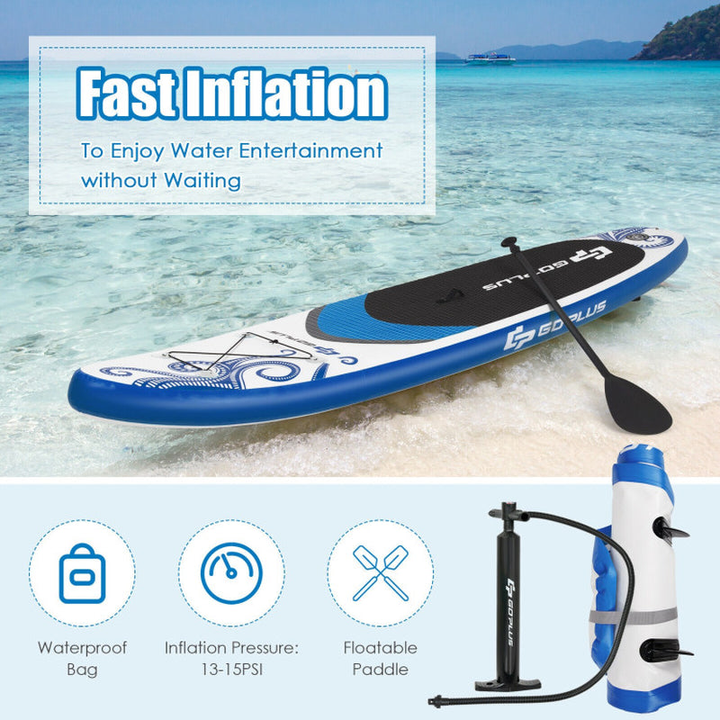 Professional title: "10.6-Foot Inflatable Stand-Up Paddle Board with Carry Bag"