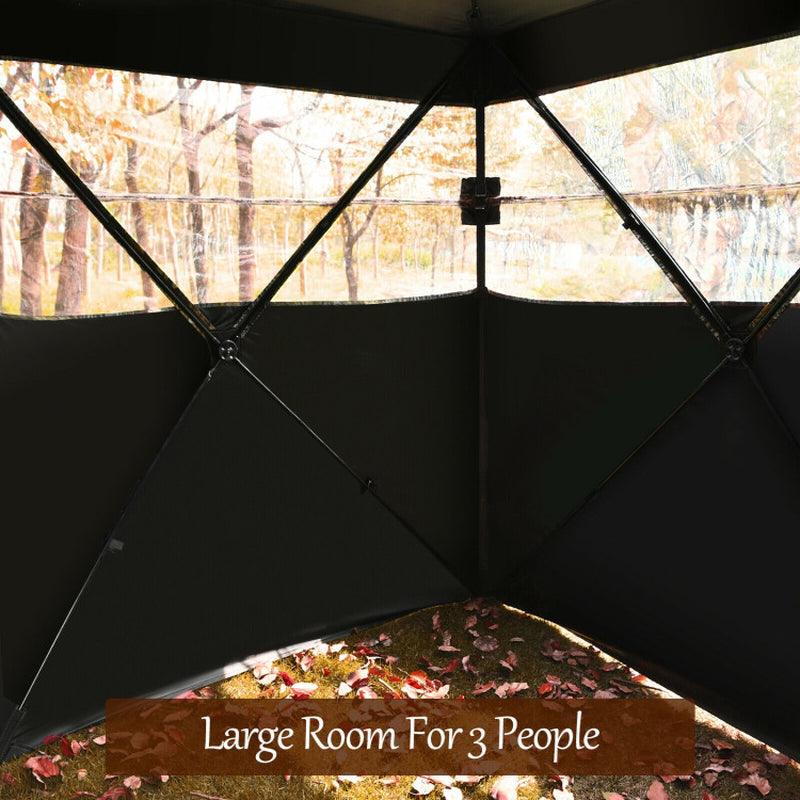 Professional title: "Portable 3-Person Tent with Surround View and Sliding Mesh Window"