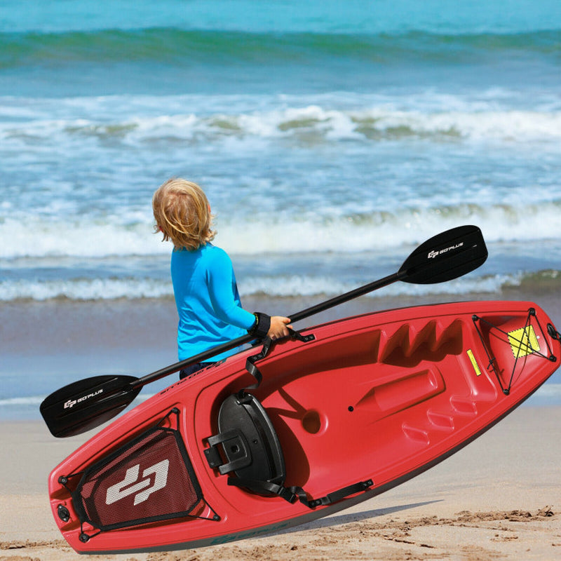 Professional title: "Youth Kids Kayak - 6 Feet with Folding Backrest, Bonus Paddle - Red"