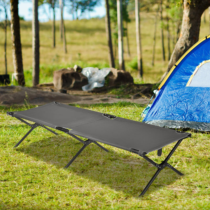 Professional title: ```Blue Folding Camping Cot for Adults and Kids```