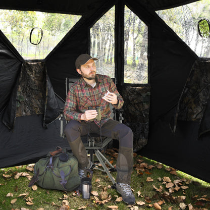 Professional title: "Black 360 Degree Silent Swivel Hunting Chair"