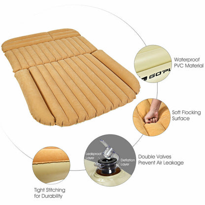 Professional title: "Portable SUV Backseat Inflatable Air Mattress with Pump for Travel and Camping"