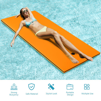 Professional title: "Yellow Tear-Proof 3-Layer Relaxing Water Mat"