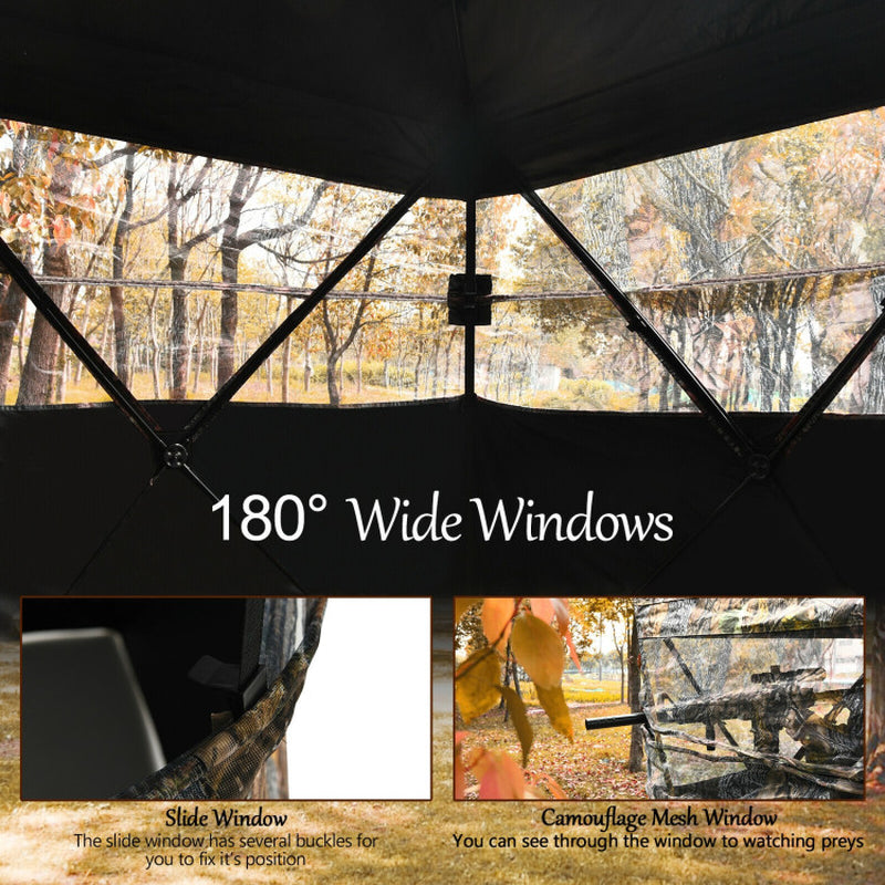 Professional title: "Portable 3-Person Tent with Surround View and Sliding Mesh Window"