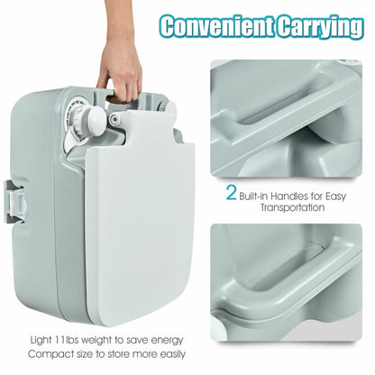 Professional title: "Portable 5.3 Gallon Commode for RV Camping, Indoor, and Outdoor Use"