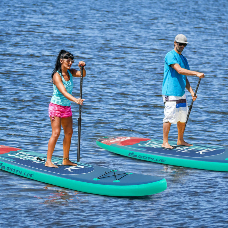 Professional title: "10-Foot Inflatable Stand-Up Paddle Board Set with Backpack, Leash, and Aluminum Paddle"