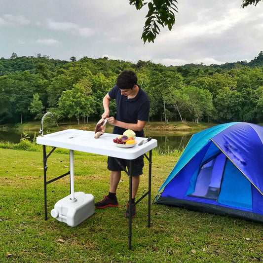 Professional title: ```Collapsible Portable Fish Cleaning and Cutting Table```