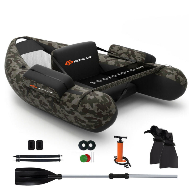 Professional title: ```Adjustable Strap Inflatable Fishing Float with Storage Pockets```