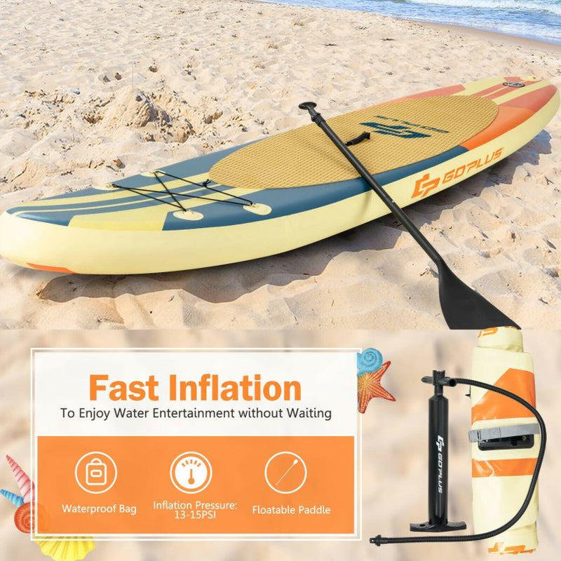 Professional title: "Premium Inflatable Stand Up Paddle Board with Bag, Aluminum Paddle, and Hand Pump - Size M"