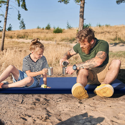 Professional title: "Portable Lightweight Self-Inflating Folding Foam Sleeping Cot with Storage Bag in Green"