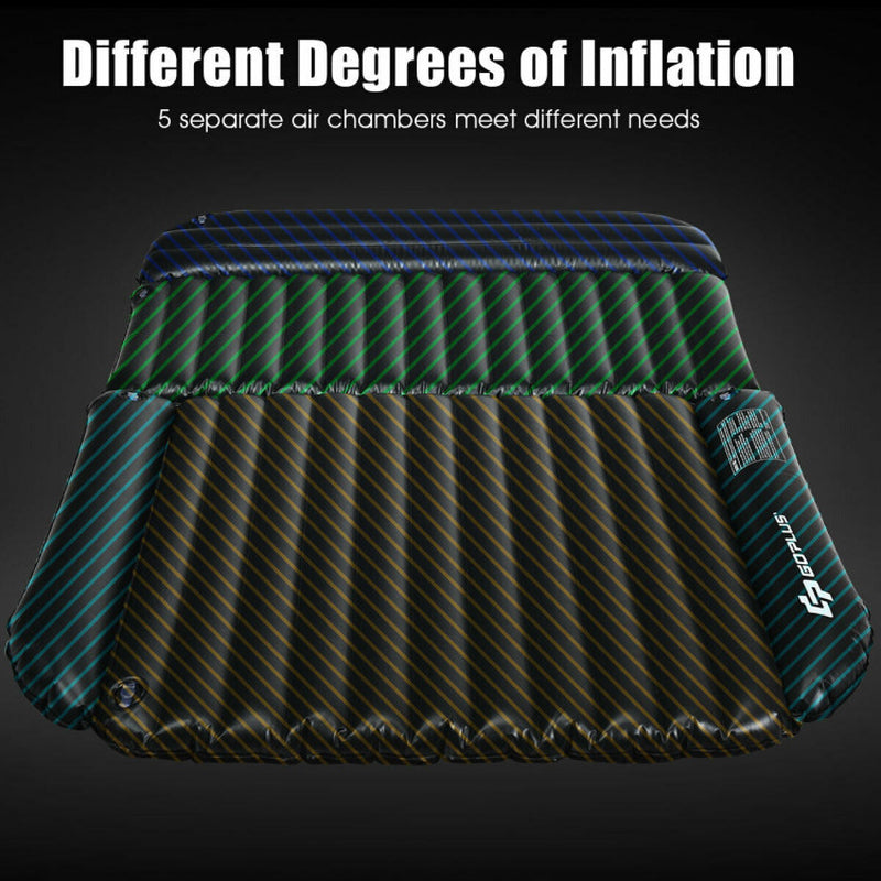 Professional title: "Portable SUV Backseat Inflatable Air Mattress Travel Pad Set with Pump for Outdoor Use"