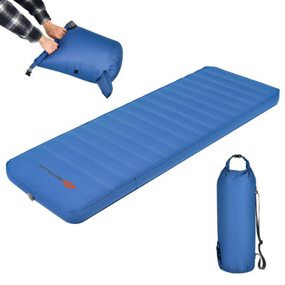 Professional Title: ```Portable Self-Inflating Camping Mattress in Green with Carrying Bag```