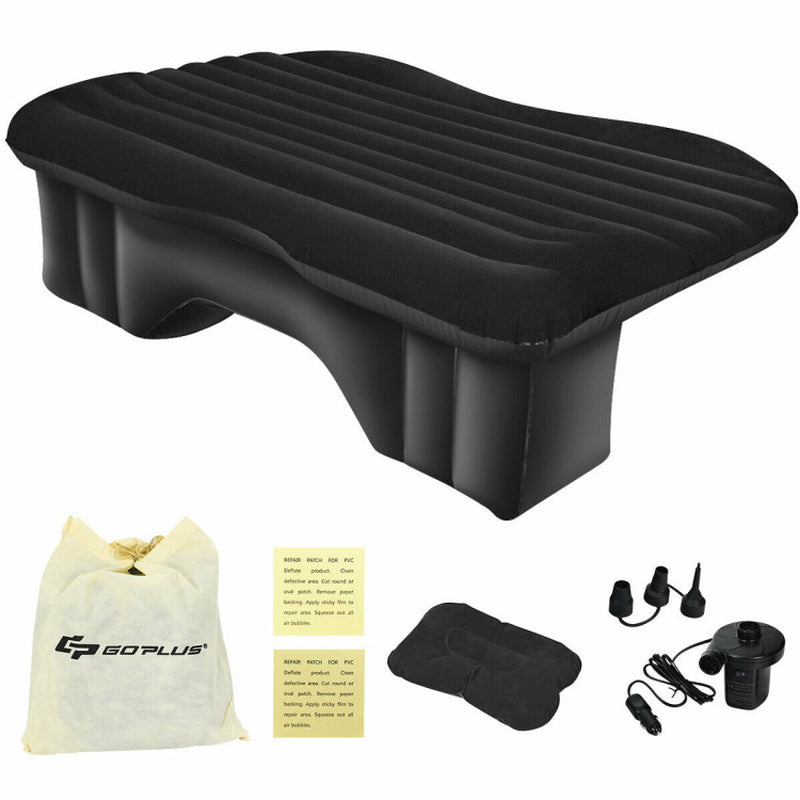 Professional title: "Premium Inflatable Backseat Flocking Mattress for Car SUV Travel with Pump"