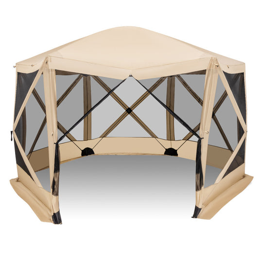 Professional title: "Portable 11.5 X 11.5 FT Green Pop-Up Screen House Tent with Carrying Bag"