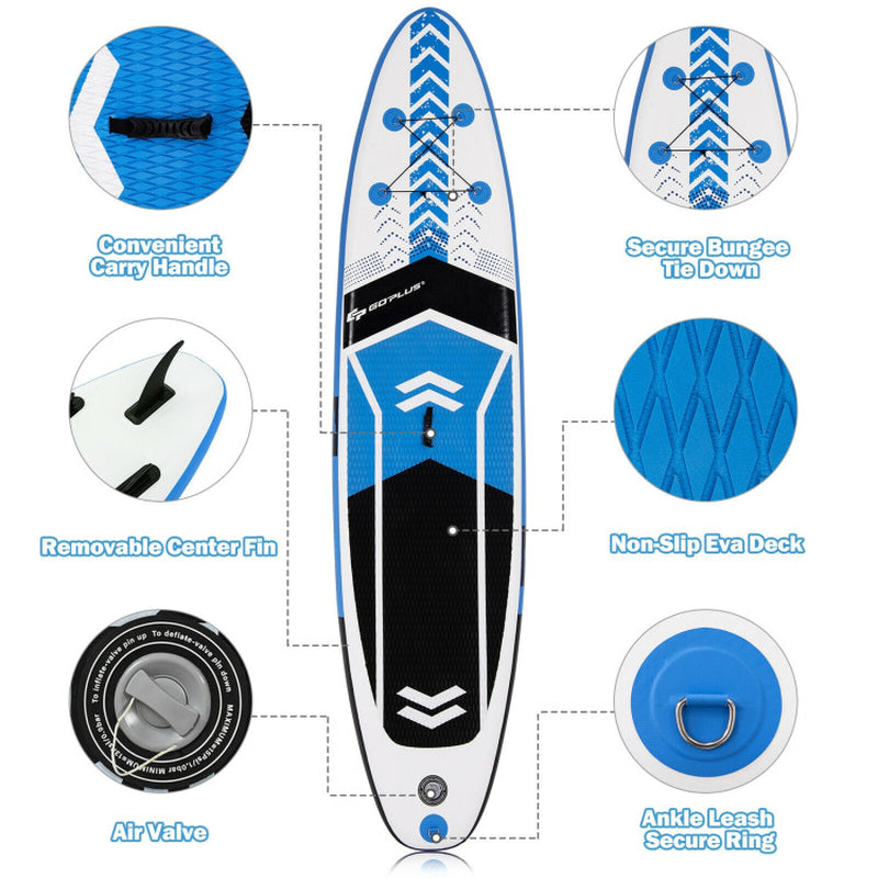 Professional title: ```10.5-Foot Inflatable Stand-Up Paddle Board Set with Carrying Bag and Aluminum Paddle```