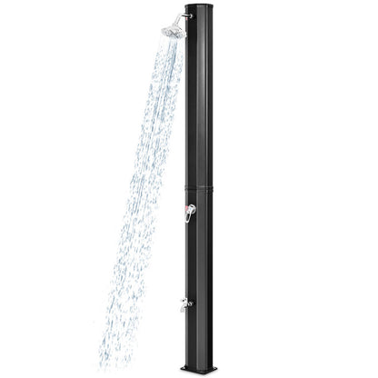 Professional title: "Adjustable Outdoor Solar Heating Shower Head with 7.2 Feet Height"