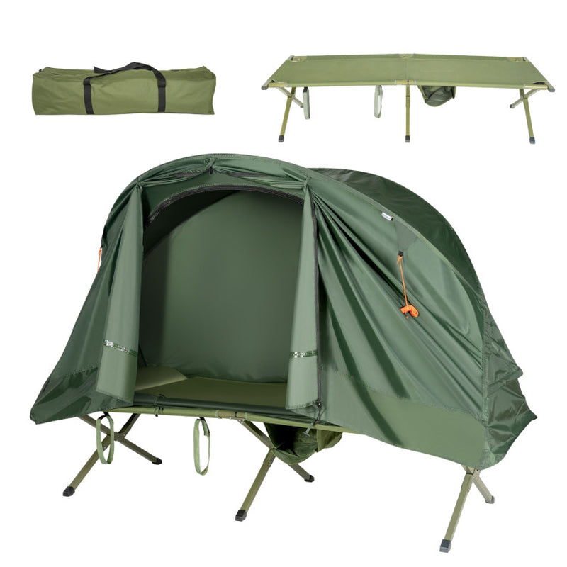 Professional title: "5-in-1 Outdoor Camping Tent Cot for 2 People with Air Mattress and Sleeping Bag"