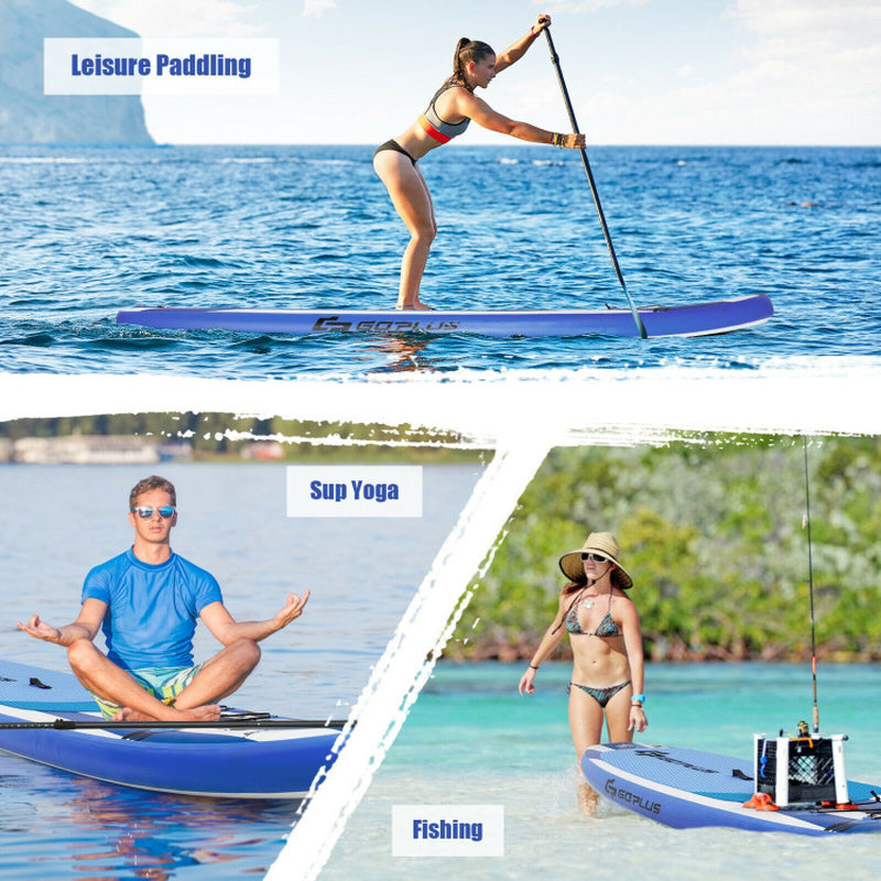 Professional title: "Inflatable Paddle Board with Adjustable Length - 10.6 Feet, Includes Carry Bag"