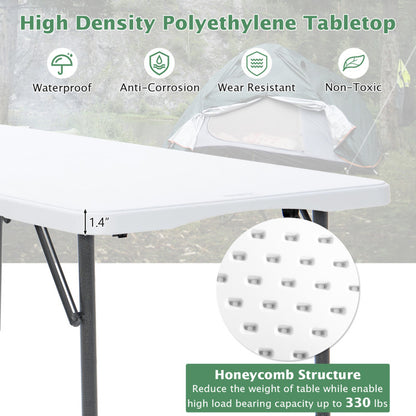 Adjustable Folding Table with 3 Height Levels