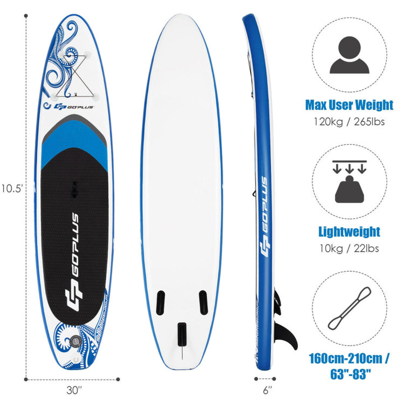 Professional title: "10.6-Foot Inflatable Stand-Up Paddle Board with Carry Bag"