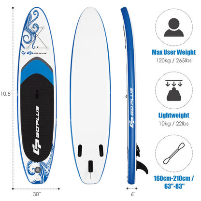 Professional title: "10.6-Foot Inflatable Stand-Up Paddle Board with Carry Bag"