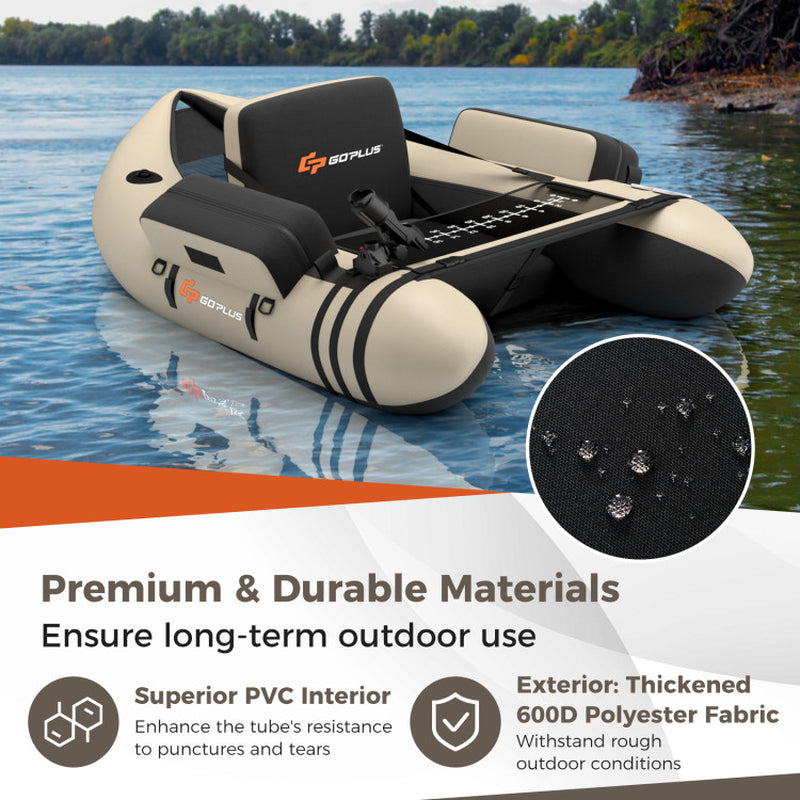 Professional title: ```Adjustable Strap Inflatable Fishing Float with Storage Pockets```