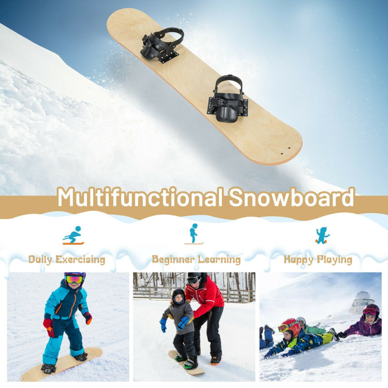 Professional title: "Adjustable Foot Straps Winter Sports Board for Snowboarding, Sledding, and Skiing"