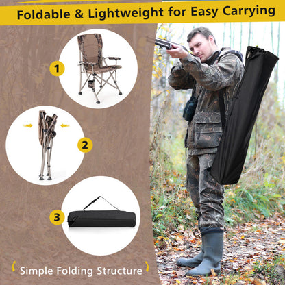 Professional title: "Durable Portable Camping Chair with 400 lb Metal Frame and Non-Slip Feet"