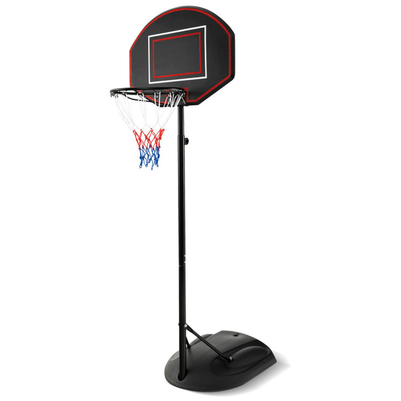 5.5 to 7.5 FT Adjustable Portable Basketball Hoop System with Anti-Rust Stand and Wheels