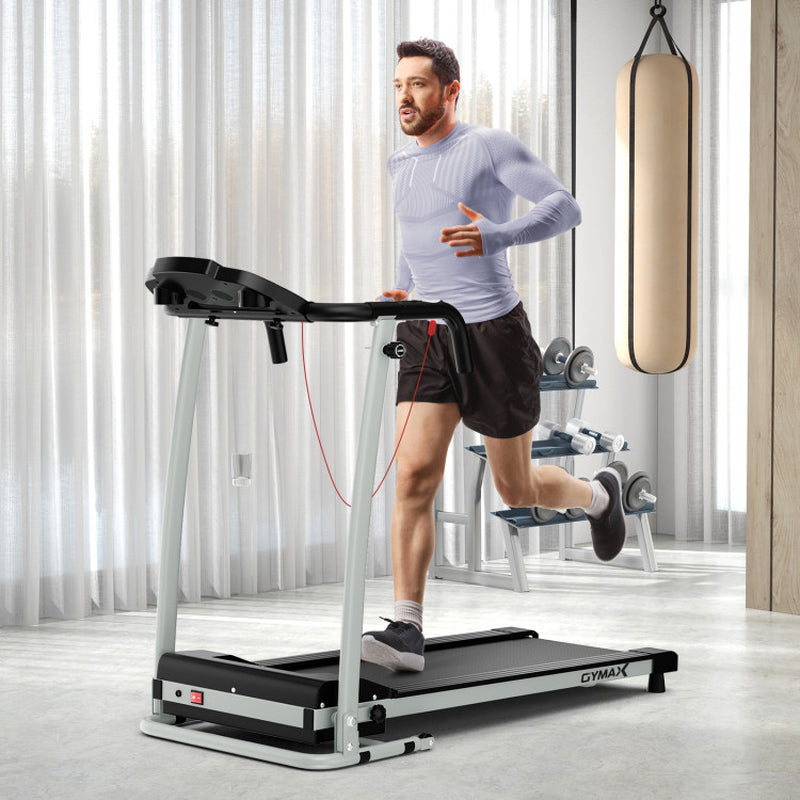 Folding Treadmill with 12 Preset Programs and LCD Display-Black