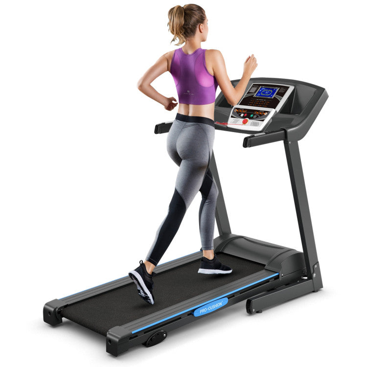 Foldable Electric Treadmill with 2.25 HP Motor and LCD Display