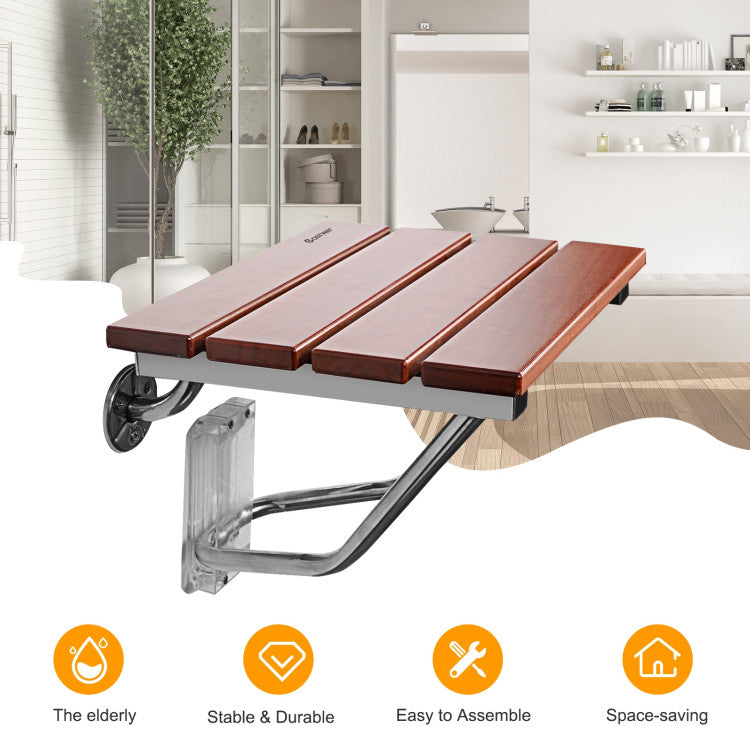 Wall-Mounted Foldable Shower Seat Bench