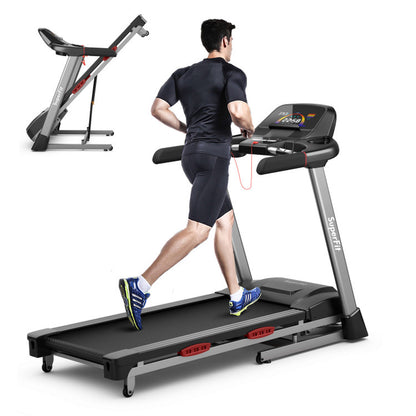 4.75 HP Folding Treadmill with Auto Incline and 20 Preset Programs-Black