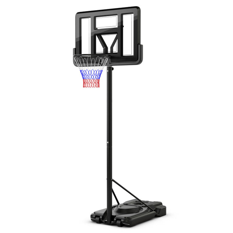 Portable Basketball Hoop with 9-Position Adjustable Height