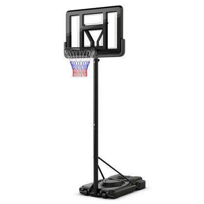 Portable Basketball Hoop with 9-Position Adjustable Height