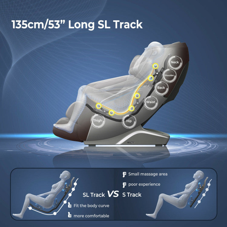 Therapy 08-Full Body Zero Gravity Massage Chair with SL Track Voice Control Heat