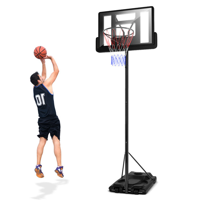 Height Adjustable Portable Shatterproof Backboard Basketball Hoop with 2 Nets