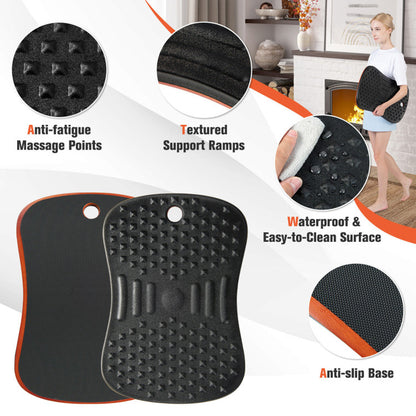 Anti Fatigue Wobble Balance Board Mat with Massage Points for Standing Desk-Black