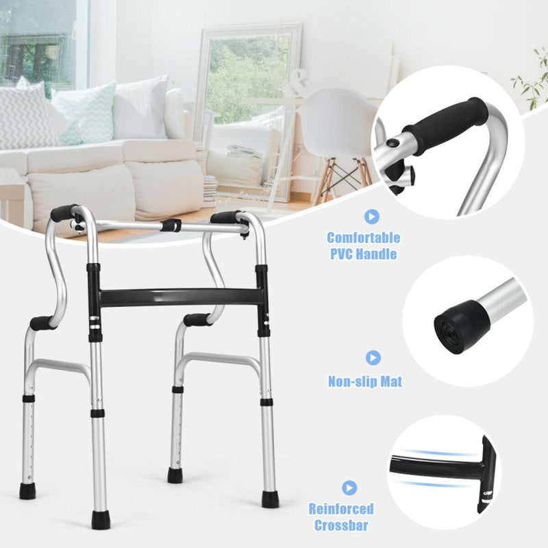 Aluminum Folding Walker with One-Button Operation