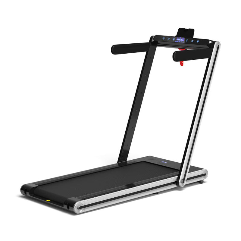 2-In-1 Folding Treadmill with Dual LED Display-Navy